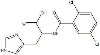 2-[(2,5-dichlorophenyl)formamido]-3-(1H-imidazol-4-yl)propanoic acid 구조식 이미지