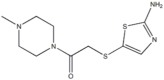 2-[(2-amino-1,3-thiazol-5-yl)sulfanyl]-1-(4-methylpiperazin-1-yl)ethan-1-one Structure