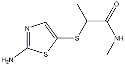 2-[(2-amino-1,3-thiazol-5-yl)sulfanyl]-N-methylpropanamide 구조식 이미지