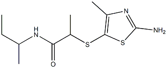 2-[(2-amino-4-methyl-1,3-thiazol-5-yl)sulfanyl]-N-(butan-2-yl)propanamide Structure