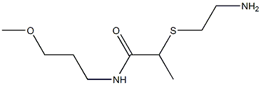 2-[(2-aminoethyl)sulfanyl]-N-(3-methoxypropyl)propanamide 구조식 이미지