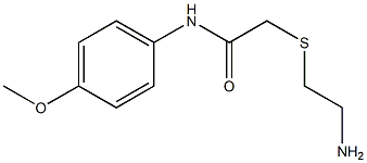 2-[(2-aminoethyl)thio]-N-(4-methoxyphenyl)acetamide 구조식 이미지