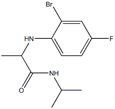 2-[(2-bromo-4-fluorophenyl)amino]-N-(propan-2-yl)propanamide 구조식 이미지