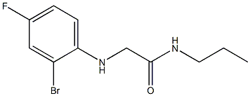 2-[(2-bromo-4-fluorophenyl)amino]-N-propylacetamide 구조식 이미지