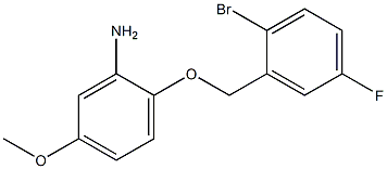 2-[(2-bromo-5-fluorophenyl)methoxy]-5-methoxyaniline Structure