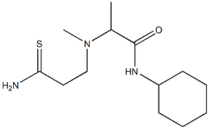 2-[(2-carbamothioylethyl)(methyl)amino]-N-cyclohexylpropanamide Structure