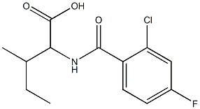 2-[(2-chloro-4-fluorobenzoyl)amino]-3-methylpentanoic acid Structure