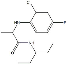 2-[(2-chloro-4-fluorophenyl)amino]-N-(pentan-3-yl)propanamide Structure