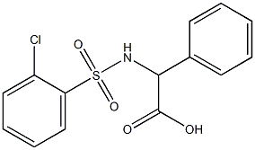2-[(2-chlorobenzene)sulfonamido]-2-phenylacetic acid 구조식 이미지