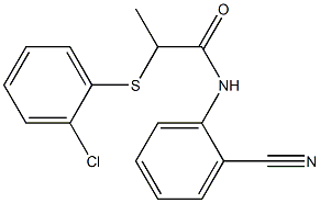 2-[(2-chlorophenyl)sulfanyl]-N-(2-cyanophenyl)propanamide Structure