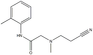 2-[(2-cyanoethyl)(methyl)amino]-N-(2-methylphenyl)acetamide 구조식 이미지