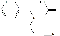 2-[(2-cyanoethyl)(pyridin-3-ylmethyl)amino]acetic acid Structure