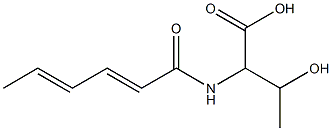 2-[(2E,4E)-hexa-2,4-dienoylamino]-3-hydroxybutanoic acid 구조식 이미지