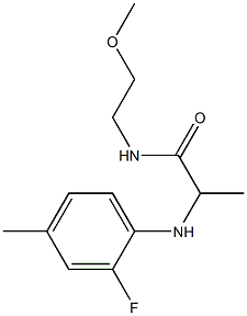 2-[(2-fluoro-4-methylphenyl)amino]-N-(2-methoxyethyl)propanamide 구조식 이미지