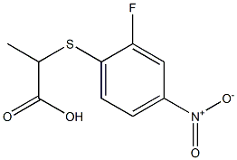 2-[(2-fluoro-4-nitrophenyl)sulfanyl]propanoic acid 구조식 이미지