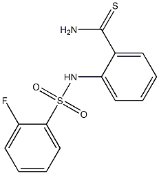 2-[(2-fluorobenzene)sulfonamido]benzene-1-carbothioamide 구조식 이미지