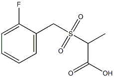 2-[(2-fluorobenzyl)sulfonyl]propanoic acid Structure