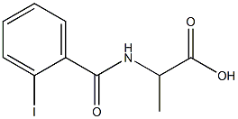 2-[(2-iodobenzoyl)amino]propanoic acid Structure