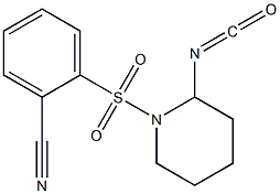 2-[(2-isocyanatopiperidine-1-)sulfonyl]benzonitrile 구조식 이미지