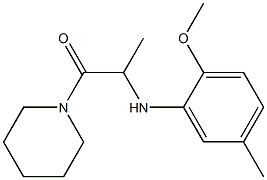 2-[(2-methoxy-5-methylphenyl)amino]-1-(piperidin-1-yl)propan-1-one Structure