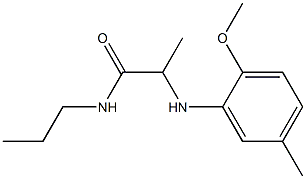 2-[(2-methoxy-5-methylphenyl)amino]-N-propylpropanamide Structure