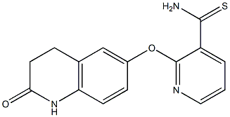 2-[(2-oxo-1,2,3,4-tetrahydroquinolin-6-yl)oxy]pyridine-3-carbothioamide 구조식 이미지