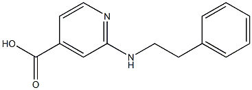 2-[(2-phenylethyl)amino]pyridine-4-carboxylic acid 구조식 이미지