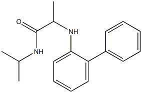 2-[(2-phenylphenyl)amino]-N-(propan-2-yl)propanamide 구조식 이미지