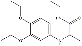 2-[(3,4-diethoxyphenyl)amino]-N-ethylpropanamide Structure