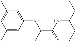 2-[(3,5-dimethylphenyl)amino]-N-(pentan-3-yl)propanamide 구조식 이미지
