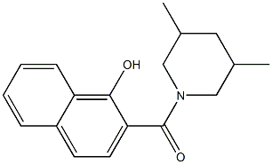 2-[(3,5-dimethylpiperidin-1-yl)carbonyl]naphthalen-1-ol 구조식 이미지