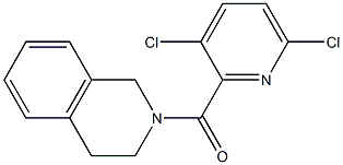 2-[(3,6-dichloropyridin-2-yl)carbonyl]-1,2,3,4-tetrahydroisoquinoline 구조식 이미지