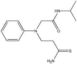 2-[(3-amino-3-thioxopropyl)(phenyl)amino]-N-isopropylacetamide 구조식 이미지