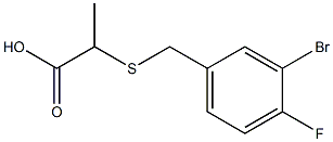 2-[(3-bromo-4-fluorobenzyl)thio]propanoic acid Structure