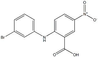 2-[(3-bromophenyl)amino]-5-nitrobenzoic acid 구조식 이미지