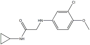 2-[(3-chloro-4-methoxyphenyl)amino]-N-cyclopropylacetamide 구조식 이미지