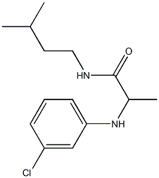 2-[(3-chlorophenyl)amino]-N-(3-methylbutyl)propanamide Structure