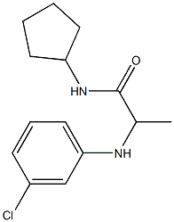 2-[(3-chlorophenyl)amino]-N-cyclopentylpropanamide Structure