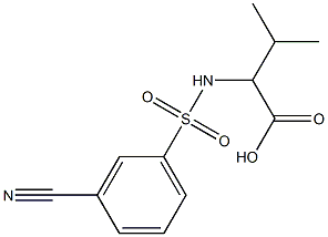 2-[(3-cyanobenzene)sulfonamido]-3-methylbutanoic acid Structure