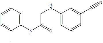 2-[(3-cyanophenyl)amino]-N-(2-methylphenyl)acetamide 구조식 이미지