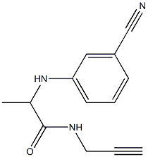 2-[(3-cyanophenyl)amino]-N-(prop-2-yn-1-yl)propanamide 구조식 이미지
