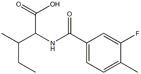 2-[(3-fluoro-4-methylbenzoyl)amino]-3-methylpentanoic acid Structure