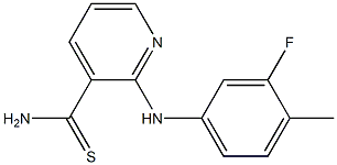 2-[(3-fluoro-4-methylphenyl)amino]pyridine-3-carbothioamide 구조식 이미지