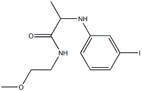 2-[(3-iodophenyl)amino]-N-(2-methoxyethyl)propanamide Structure