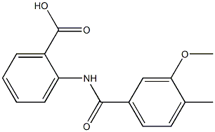 2-[(3-methoxy-4-methylbenzene)amido]benzoic acid 구조식 이미지