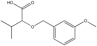 2-[(3-methoxybenzyl)oxy]-3-methylbutanoic acid 구조식 이미지