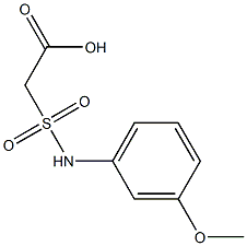 2-[(3-methoxyphenyl)sulfamoyl]acetic acid 구조식 이미지