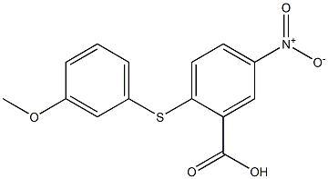 2-[(3-methoxyphenyl)sulfanyl]-5-nitrobenzoic acid 구조식 이미지