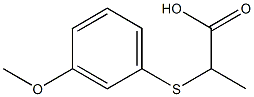 2-[(3-methoxyphenyl)thio]propanoic acid Structure