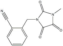 2-[(3-methyl-2,4,5-trioxoimidazolidin-1-yl)methyl]benzonitrile 구조식 이미지